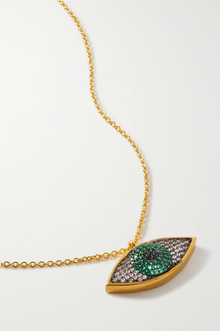 유럽직배송 베굼칸 목걸이 BEGÜM KHAN Nazar Mini gold-plated crystal necklace 45666037504861037