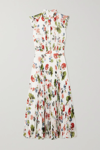 유럽직배송 에르뎀 원피스 ERDEM Roisin ruffled pleated floral-print georgette midi dress 42247633207844918