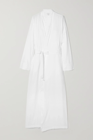 유럽직배송 스킴스 로브 SKIMS Hotel embroidered cotton and modal-blend twill robe - Marble 42247633209231531