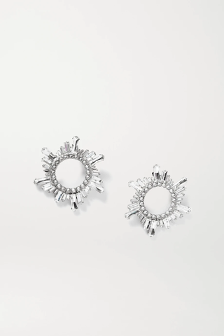 유럽직배송 아미나무아디 귀걸이 AMINA MUADDI Begum silver-tone crystal earrings 17476499599676708