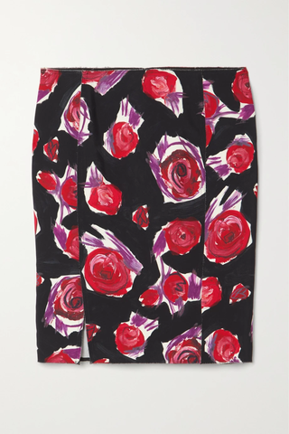 유럽직배송 마르니 스커트 MARNI Floral-print crepe skirt 43769801095581242