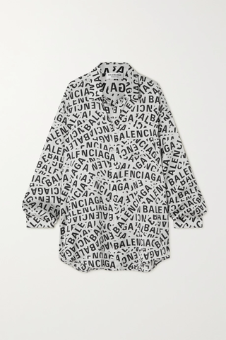 유럽직배송 발렌시아가 블라우스 BALENCIAGA Oversized printed satin blouse 1647597284060412