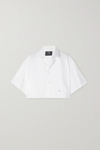 유럽직배송 HOMMEGIRLS Oversized cropped cotton-twill shirt 1647597276102345