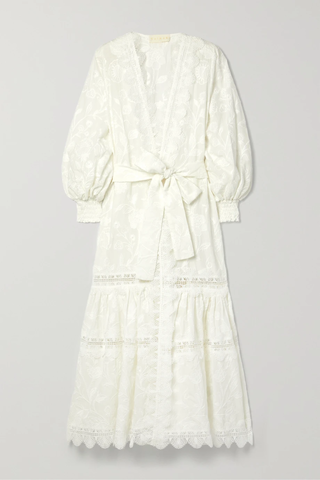 유럽직배송 웨이마리 원피스 WAIMARI Vistamar belted guipure lace-trimmed embroidered cotton dress 45666037505082781