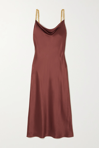 유럽직배송 올리비아본할 OLIVIA VON HALLE Bibi embellished silk-satin midi dress 38063312418812770