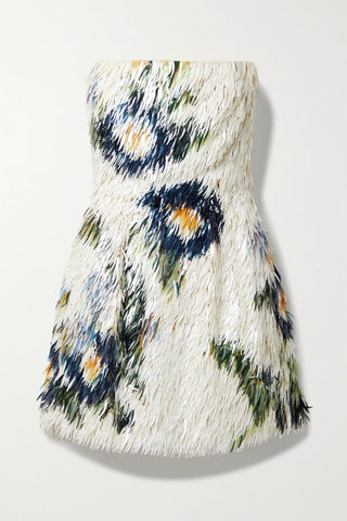 유럽직배송 오스카르데라렌타 미니원피스 OSCAR DE LA RENTA Strapless paillette-embellished silk-tulle mini dress 38063312420826277