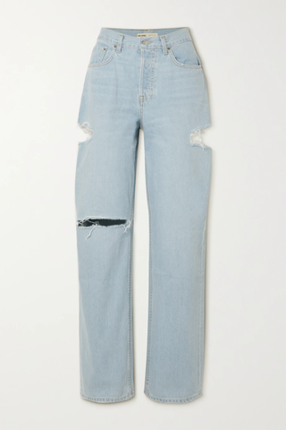 유럽직배송 걸프렌드 청바지 GRLFRND Bella distressed mid-rise straight-leg jeans 46376663162495560