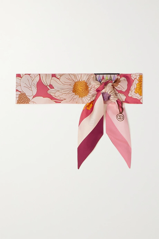 유럽직배송 구찌 스카프 GUCCI Floral-print silk-twill scarf 1647597277292052