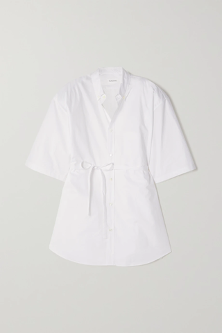 유럽직배송 프랭키샵 셔츠 FRANKIE SHOP Udine oversized belted cotton-poplin shirt 1647597283494308