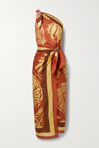 유럽직배송 요한나오르티츠 원피스 JOHANNA ORTIZ + NET SUSTAIN Among Seaweed one-shoulder belted printed cotton-voile maxi dress 38063312420588113
