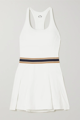 유럽직배송 더업사이드 THE UPSIDE Racquet Kova striped pleated recycled stretch-jersey tennis dress 43769801098454989