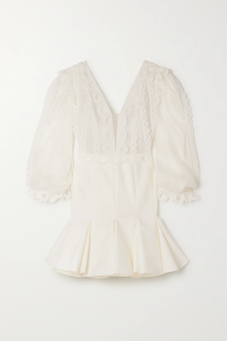 유럽직배송 림아로다키 미니원피스 RIME ARODAKY Oia backless silk-organza, grain de poudre and broderie anglaise cotton mini dress 42247633209030675
