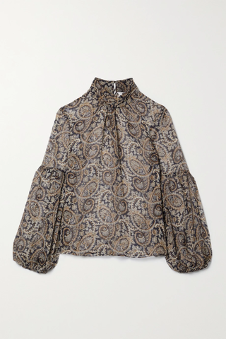 유럽직배송 베로니카비어드 블라우스 VERONICA BEARD Keste paisley-print silk-georgette blouse 43769801094779322