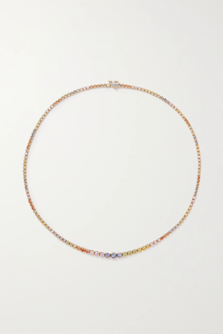 유럽직배송 스톤앤스트랜드 목걸이 STONE AND STRAND Rainbow Bright 10-karat gold multi-stone necklace 10163292707087158
