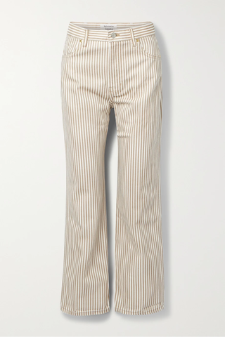 유럽직배송 리포메이션 REFORMATION Cowboy striped high-rise straight-leg organic jeans 1647597285729276