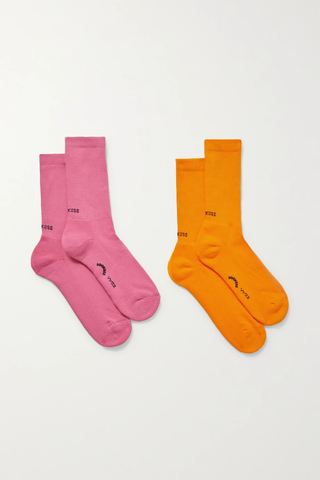 유럽직배송 삭스 양말 SOCKSSS Set of two intarsia stretch organic cotton-blend socks 45666037504998679