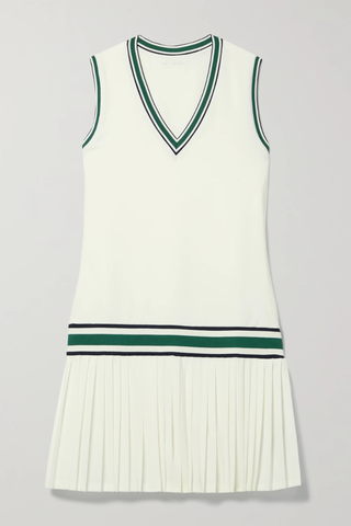 유럽직배송 TORY SPORT Pleated striped stretch-jersey tennis dress 29419655931589965
