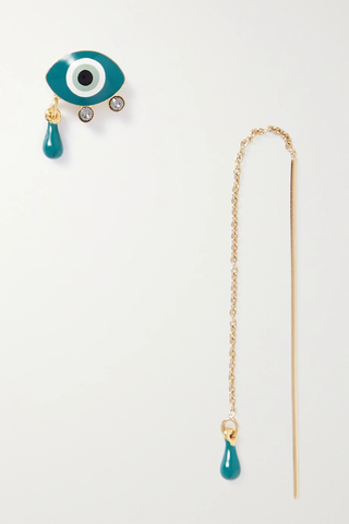유럽직배송 이자벨마랑 귀걸이 ISABEL MARANT Gold-tone, enamel and crystal earrings 38063312418676617