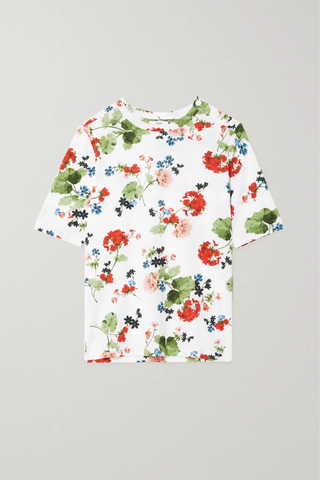 유럽직배송 에르뎀 ERDEM Sofia flora-print cotton-jersey top 42247633207844926
