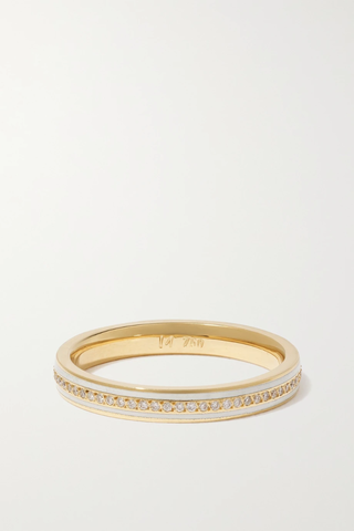 유럽직배송 일레아나마크리 반지 ILEANA MAKRI Thread 18-karat gold, enamel and diamond eternity ring 1647597282724926