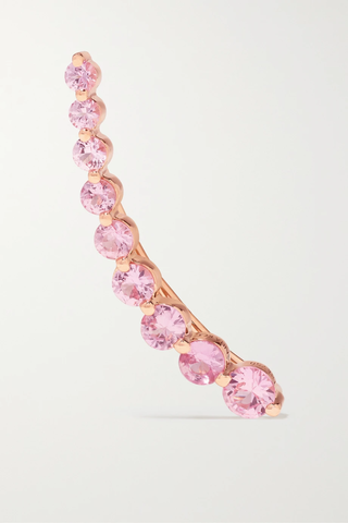 유럽직배송 아니타고 이어 커프 ANITA KO Floating 18-karat rose gold sapphire single ear cuff 1647597282841388