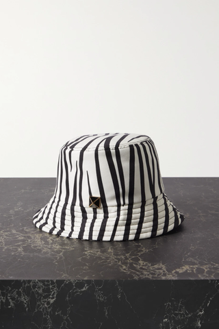 유럽직배송 발렌티노 버킷햇 VALENTINO Valentino Garavani Roman Stud zebra-print twill bucket hat 43769801096266017