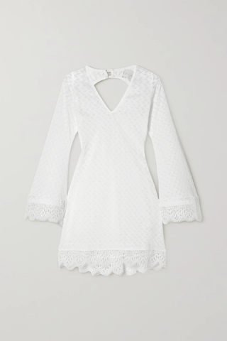 유럽직배송 웨이마리 미니원피스 WAIMARI Tournesol open-back guipure lace-trimmed crochet-knit mini dress 45666037505083671
