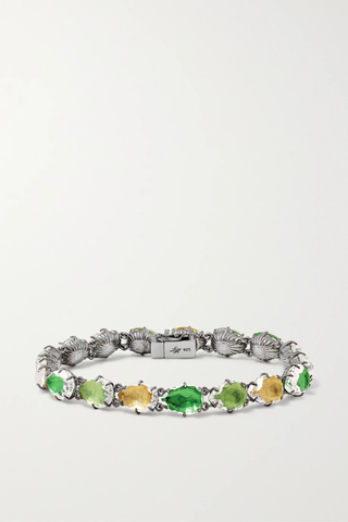 유럽직배송 LARKSPUR &amp; HAWK Caterina rhodium-dipped quartz bracelet 1647597280566850