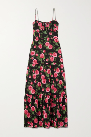 유럽직배송 앨리스앤올리비아 원피스 ALICE + OLIVIA Chantay floral-print cotton-blend maxi dress 45666037505248033