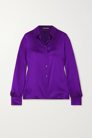 유럽직배송 톰포드 셔츠 TOM FORD Silk and Lyocell-blend satin shirt 42247633208084244