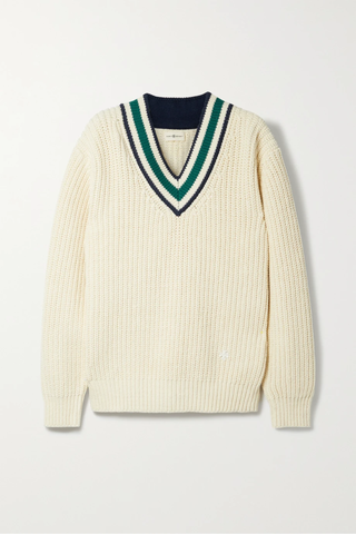 유럽직배송 TORY SPORT Striped ribbed cotton sweater 29419655931589921