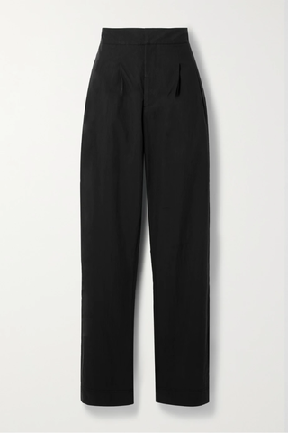 유럽직배송 CO Pleated cotton-blend straight-leg pants 43769801095283220