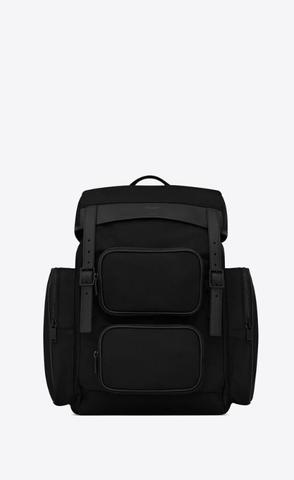 유럽직배송 입생로랑 백팩 SAINT LAURENT city multi-pocket backpack in econyl®, smooth leather and nylon 437110FAACZ1000