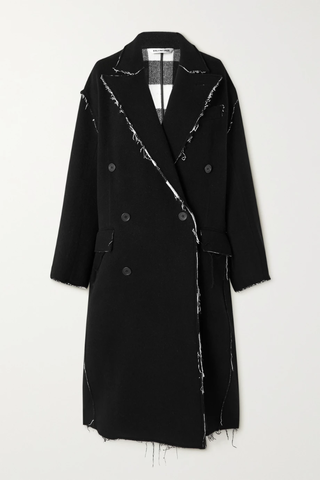 유럽직배송 발렌시아가 코트 BALENCIAGA Oversized double-breasted frayed wool-blend coat 1647597284060512