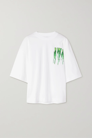 유럽직배송 JW앤더슨 티셔츠 JW ANDERSON Slime oversized printed cotton-jersey T-shirt 42247633209237167