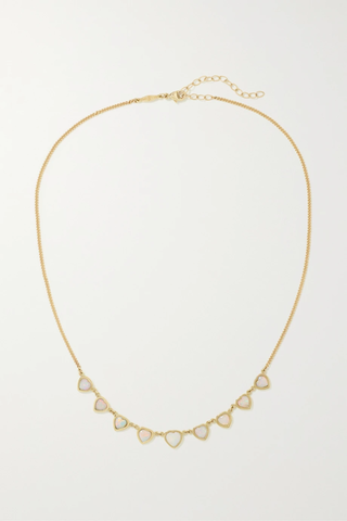 유럽직배송 잭키에이슈 목걸이 JACQUIE AICHE 14-karat gold opal necklace 38063312419089228