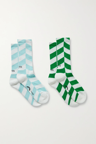유럽직배송 삭스 양말 SOCKSSS Set of two intarsia stretch organic cotton-blend socks 45666037504998657
