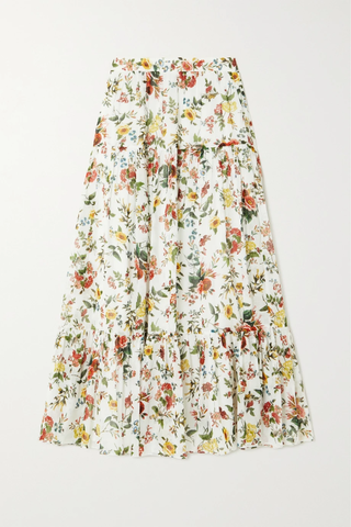 유럽직배송 에르뎀 스커트 ERDEM Olympia tiered ruffled floral-print cotton-voile maxi skirt 38063312418819174