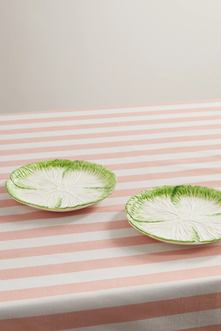 유럽직배송 MRS. ALICE Capri Lettuce set of two ceramic starter plates 1647597284401806