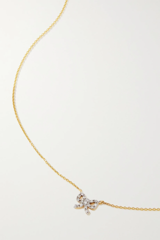 유럽직배송 스톤앤스트랜드 목걸이 STONE AND STRAND Bow gold diamond necklace 34344356236894927