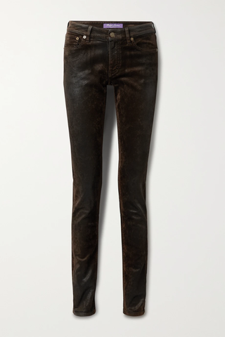 유럽직배송 랄프로렌 RALPH LAUREN COLLECTION Distressed mid-rise slim-leg jeans 1647597276095589