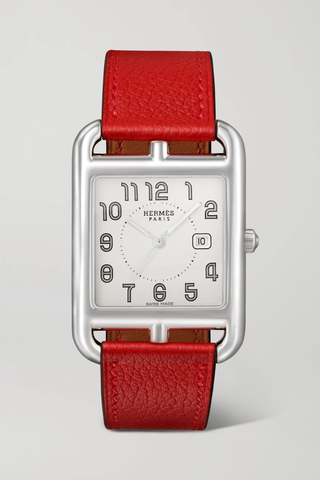유럽직배송 HERMÈS TIMEPIECES Cape Cod 37mm large stainless steel and leather watch 36856120585245537