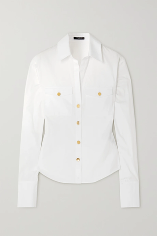 유럽직배송 발망 셔츠 BALMAIN Button-embellished cotton-poplin shirt 38063312419800819