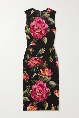 유럽직배송 돌체앤가바나 원피스 DOLCE &amp; GABBANA Floral-print stretch-silk midi dress 43769801095472103