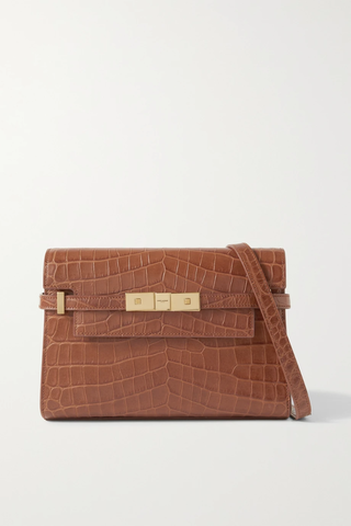 유럽직배송 생로랑 숄더백 SAINT LAURENT Manhattan embellished croc-effect leather shoulder bag 1647597287072012