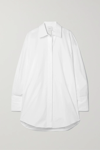 유럽직배송 파투 미니 셔츠원피스 PATOU Oversized cotton-poplin mini shirt dress 43769801096351006
