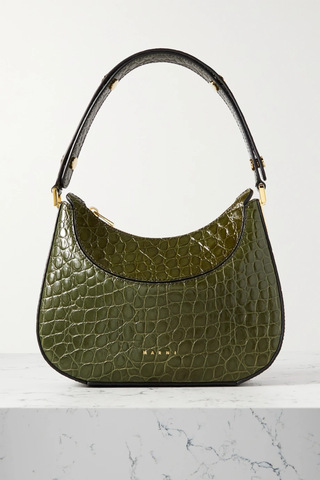 유럽직배송 마르니 숄더백 MARNI Milano mini croc-effect leather shoulder bag 1647597283451516