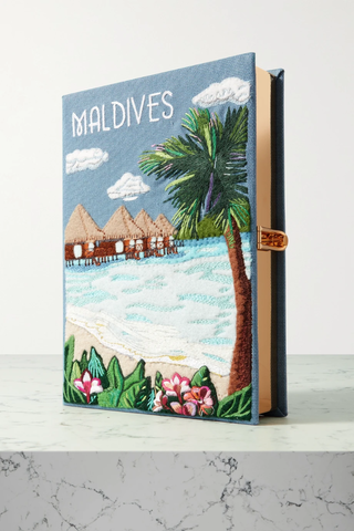 유럽직배송 올림피아르탱 클러치 OLYMPIA LE-TAN Maldives embroidered appliquéd canvas clutch 1647597282842070