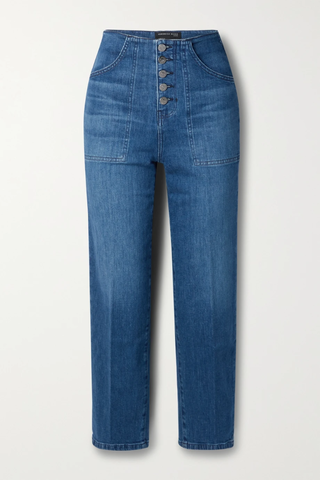 유럽직배송 베로니카비어드 청바지 VERONICA BEARD Crosbie cropped high-rise wide-leg jeans 43769801095402834