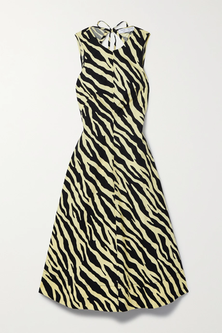 유럽직배송 프로엔자슐러화이트라벨 원피스 PROENZA SCHOULER WHITE LABEL Cutout zebra-print cotton-poplin midi dress 1647597282995065